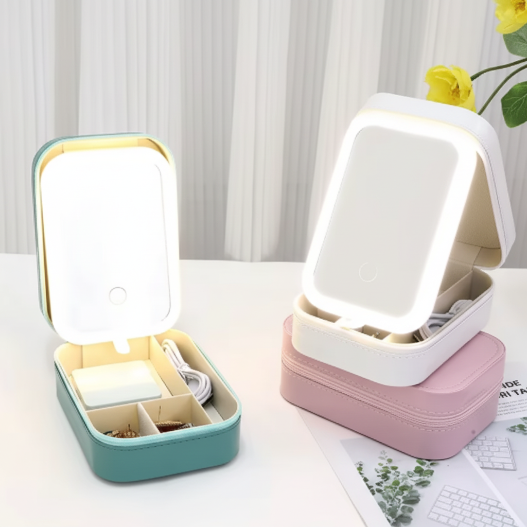 Kosmetyczki z lustrem LED